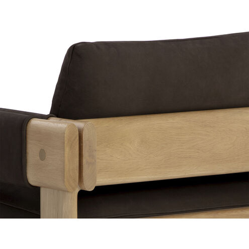 Carmichael Nubuck Cocoa Leather Lounge Chair